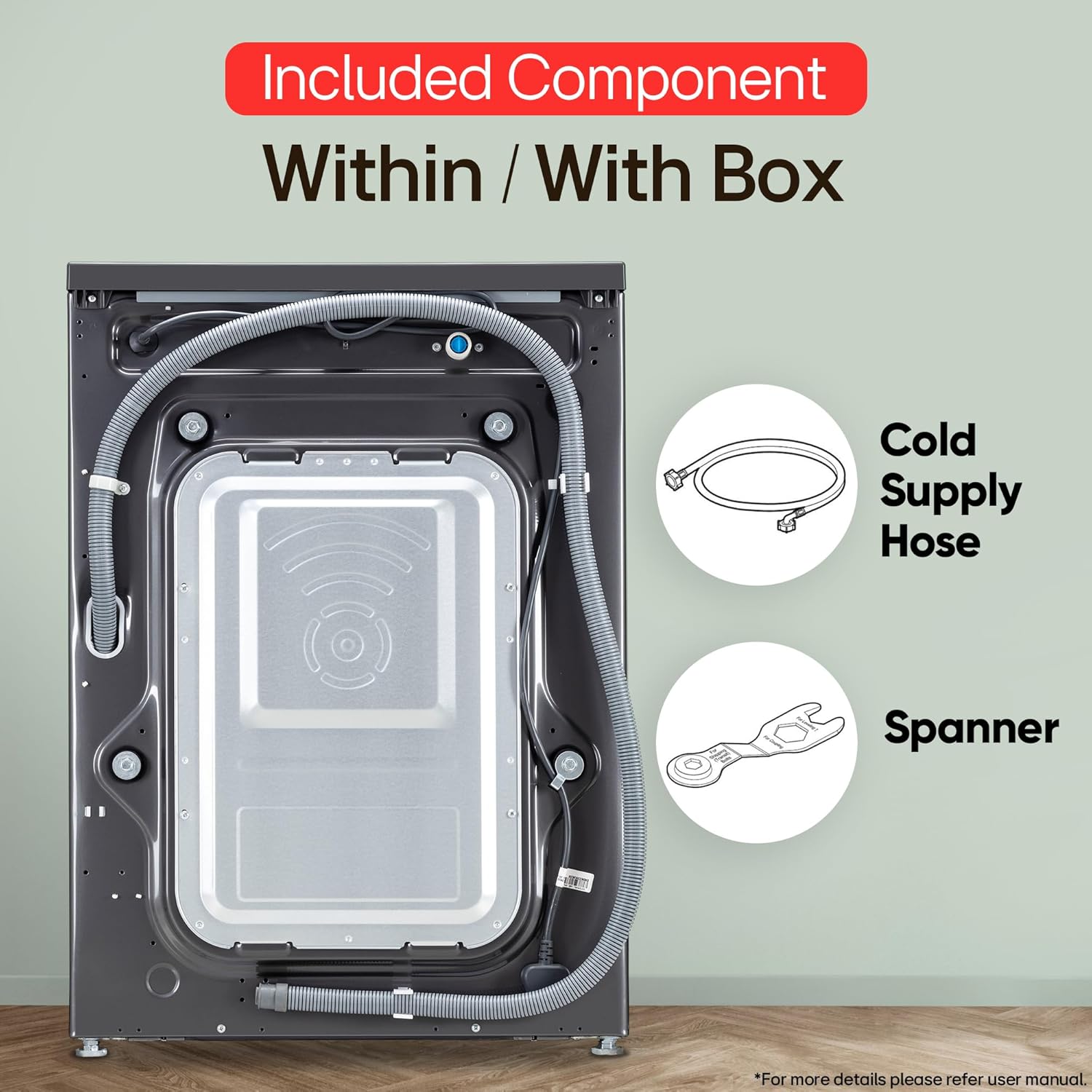 heair 9 Kg, 5 Star, AI Direct Drive Technology Fully-Automatic Front Load Washing Machine - Image 3